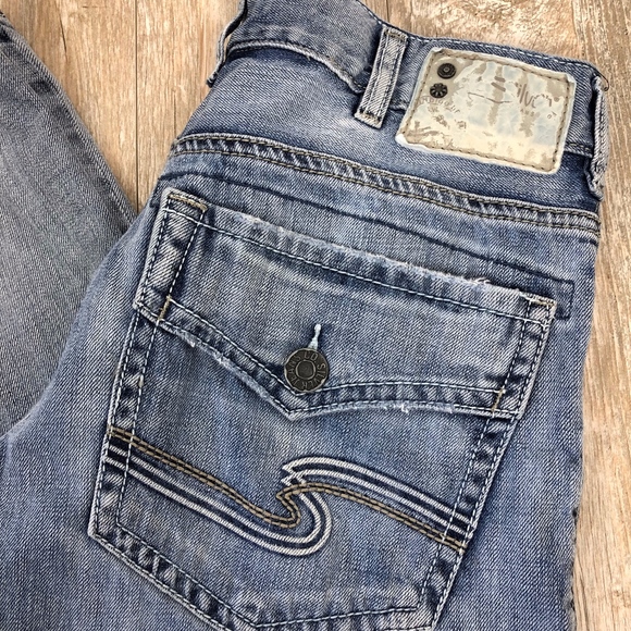 mens silver jeans zac flap